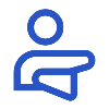 Icon symbolizing chiropractic adjustment and spinal manipulation for injury recovery