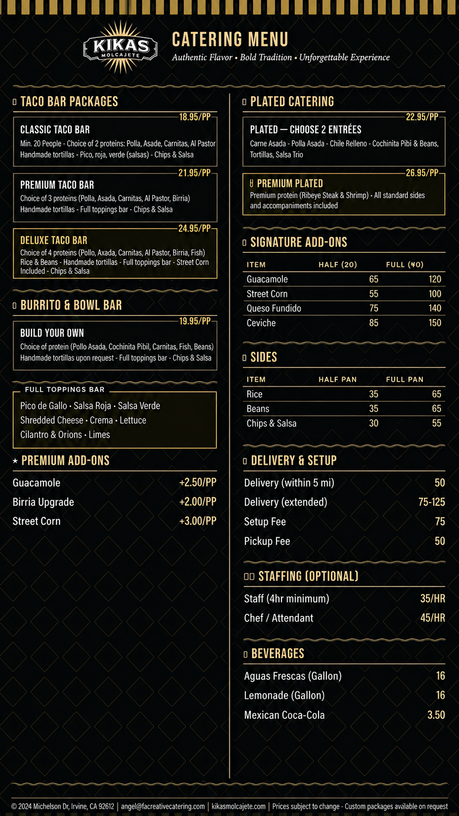 Catering Menu