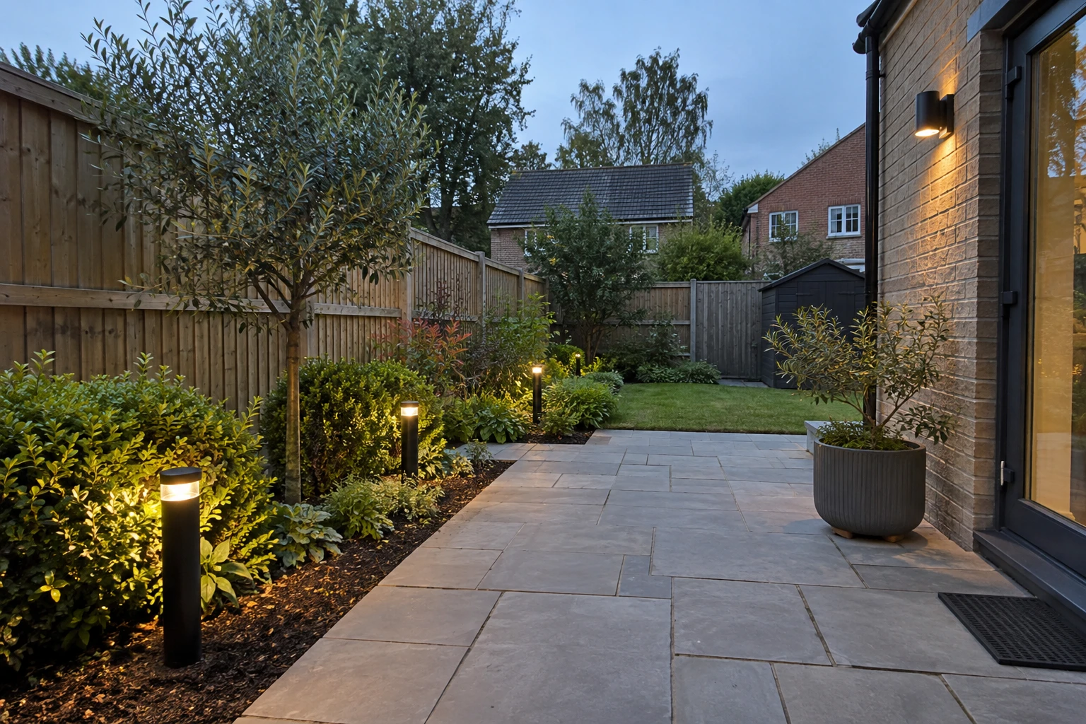 Garden lighting.