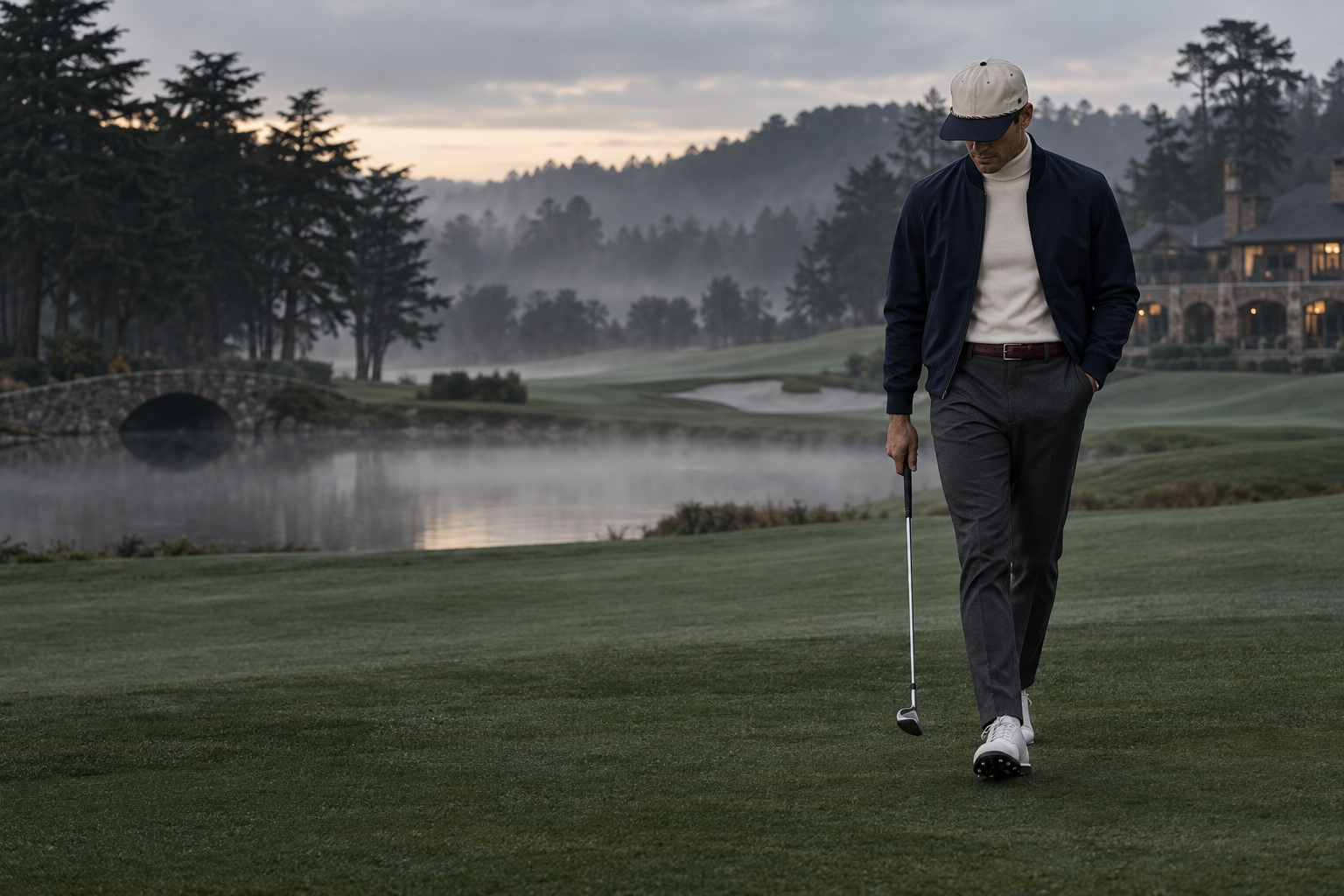 Proper & Rogue player on a misty course