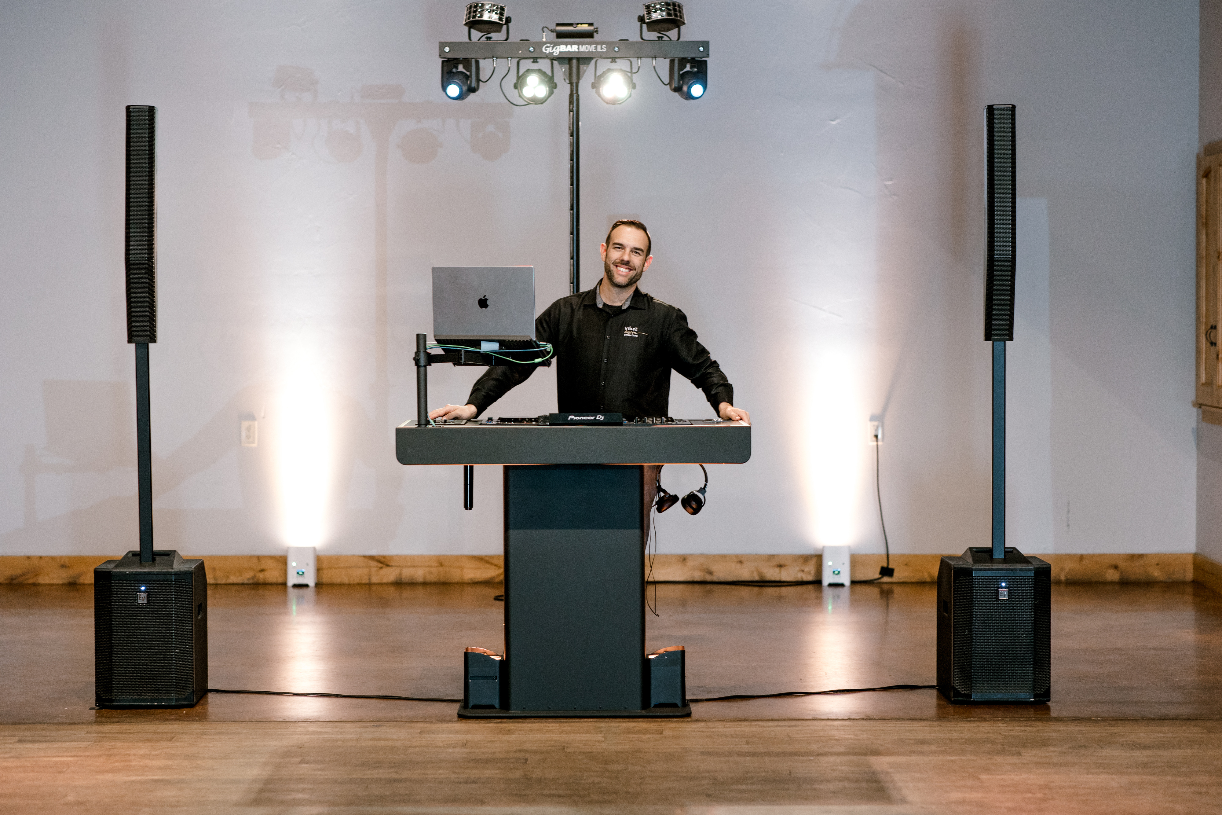 DJ setup at wedding reception