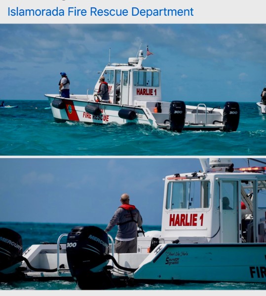 Heart Like Harlie - We Need Fire/EMS Rescue Boats - Donate Today - Ocean Reef fireboat MetalCraft Interceptor. Length 10 meters. twin outboards. 500 gallon per minute fire pump. It is equipped with a full compliment of firefighting, water rescue, and EMS equipment