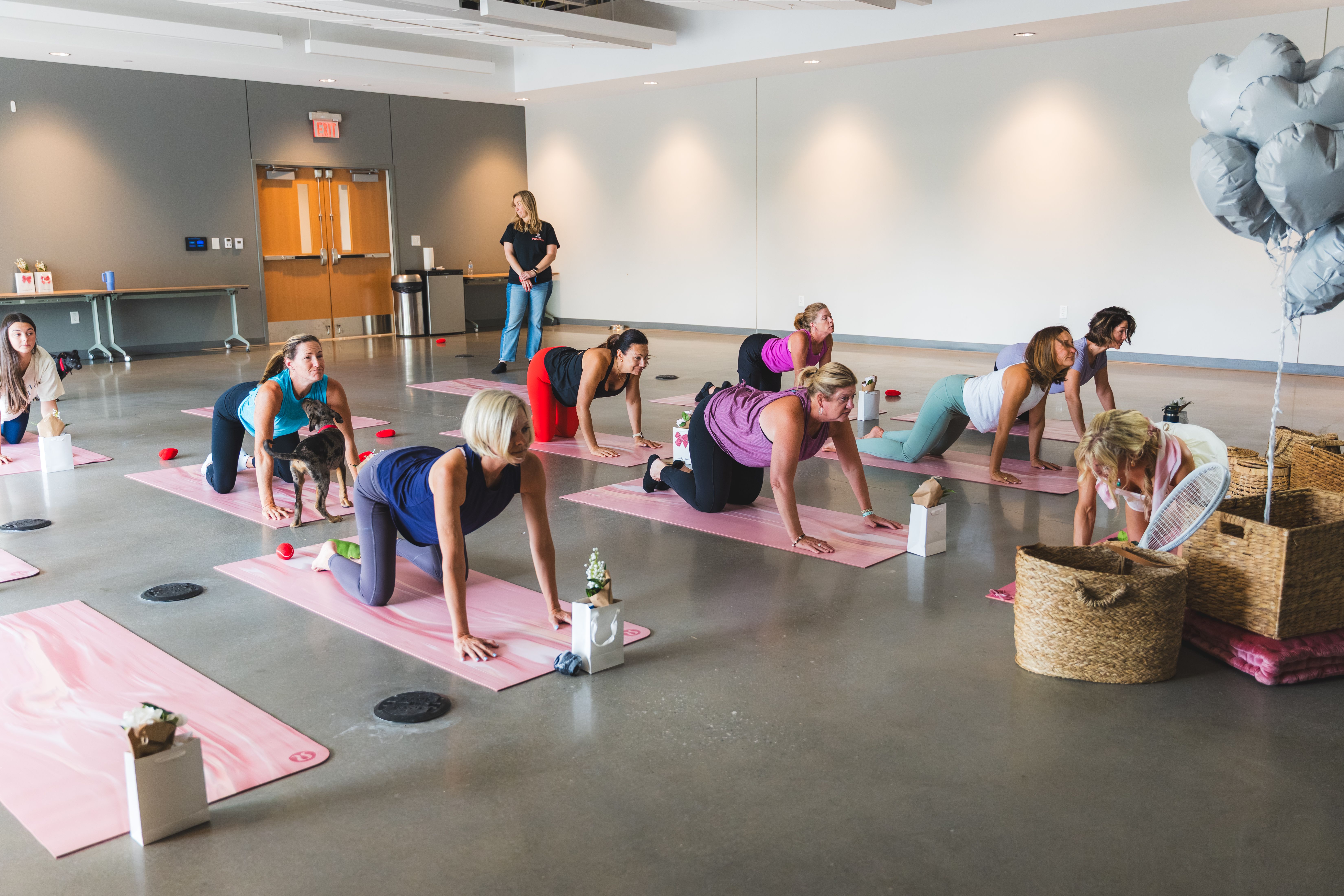 Puppy yoga at Atlanta Humane Society