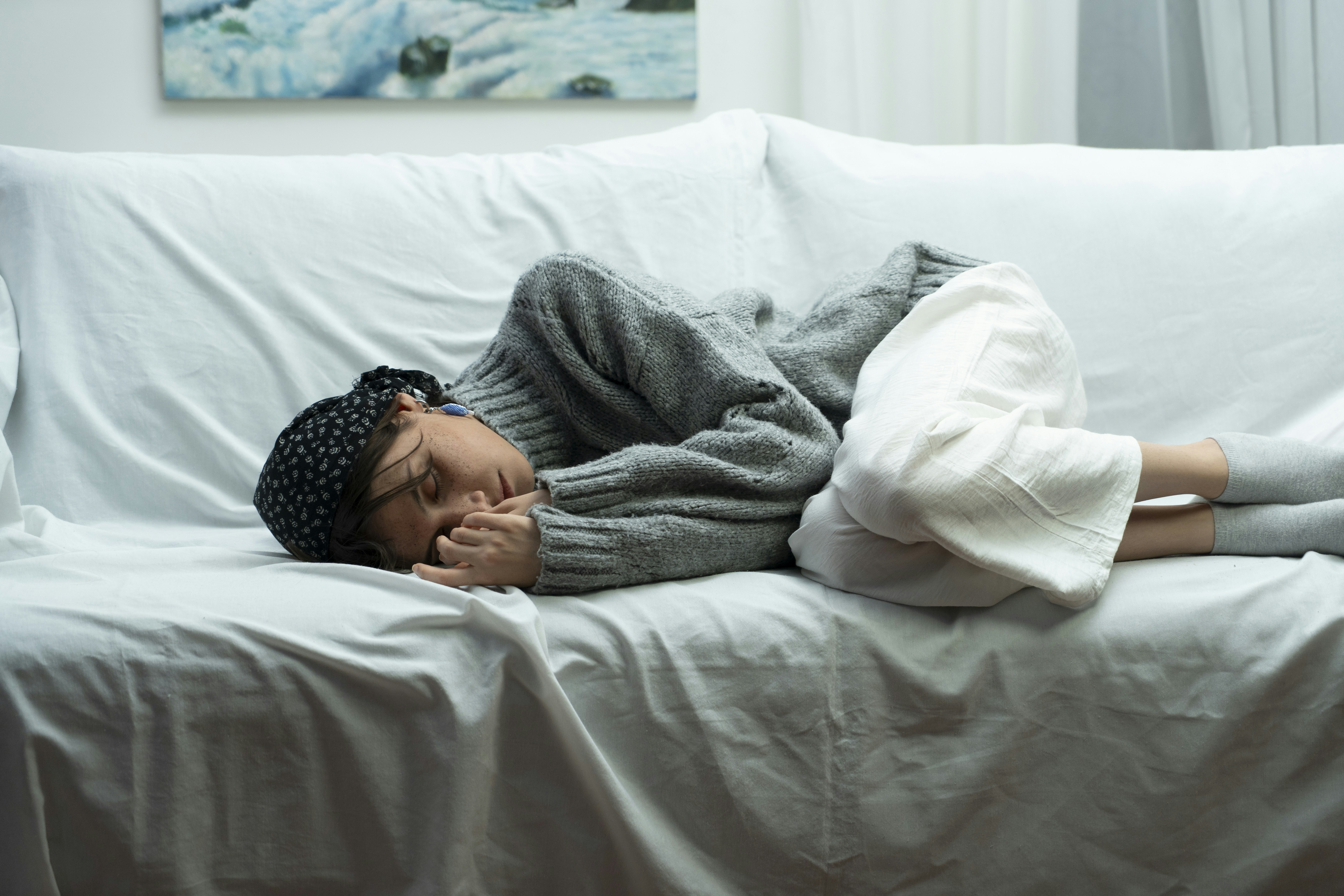 woman feeling unwell woman feeling unwell