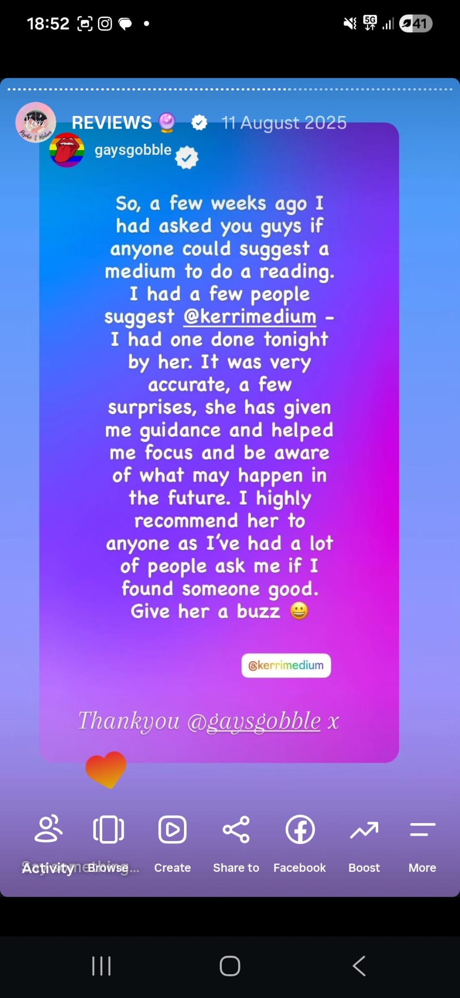 Client review screenshot