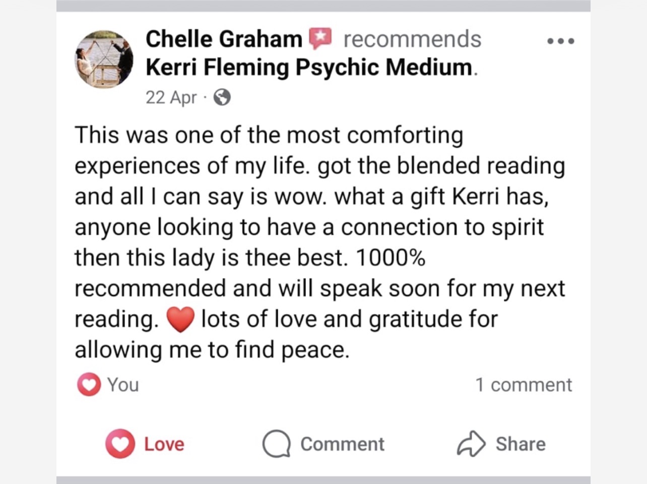 Client review screenshot