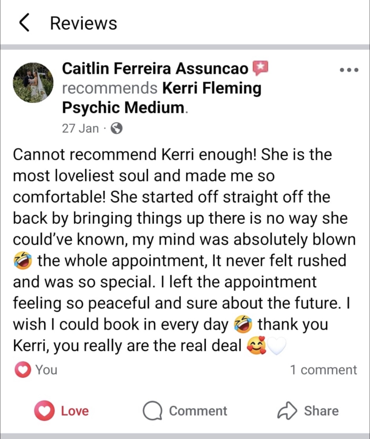 Client review screenshot