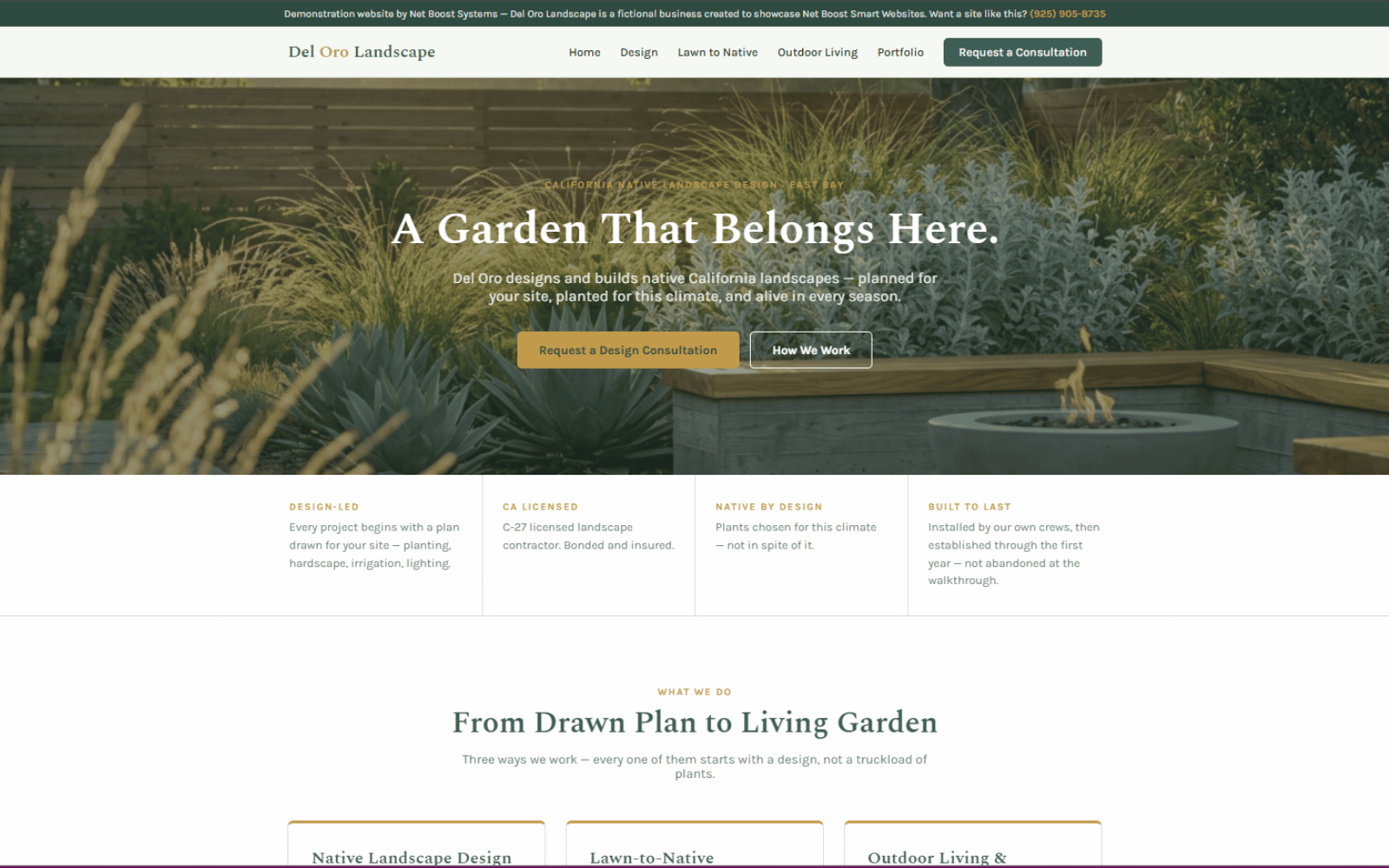 Del Oro Landscape — landscape design demo website
