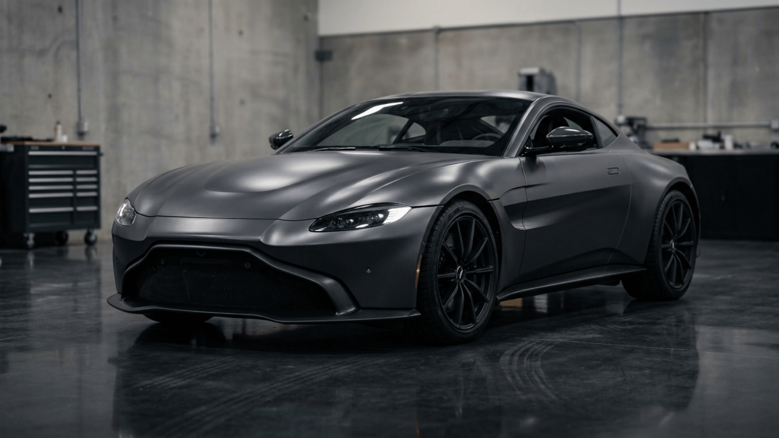 Stealth satin paint protection film in gunmetal