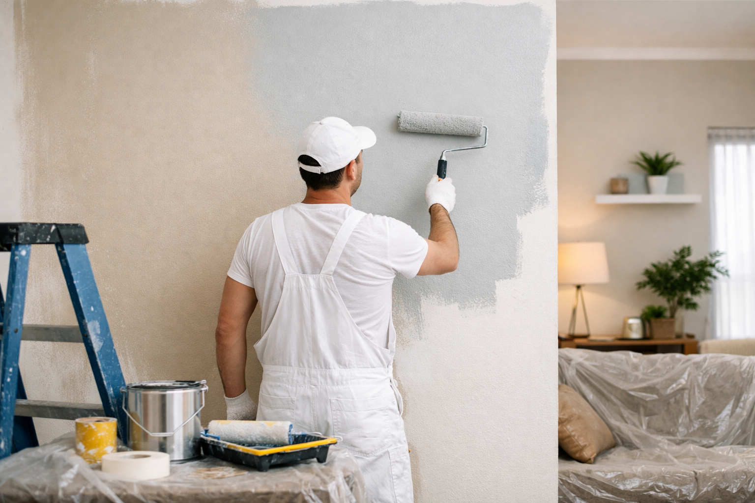 interior painting edmonton living room wall painting