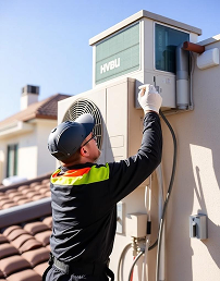 HVAC technician working