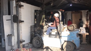 Interior de galpón industrial