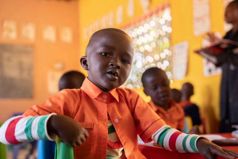 Boy in a classroom