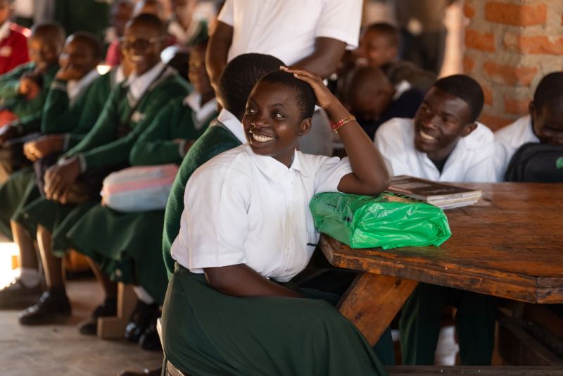 Students in a classroom in Malawi