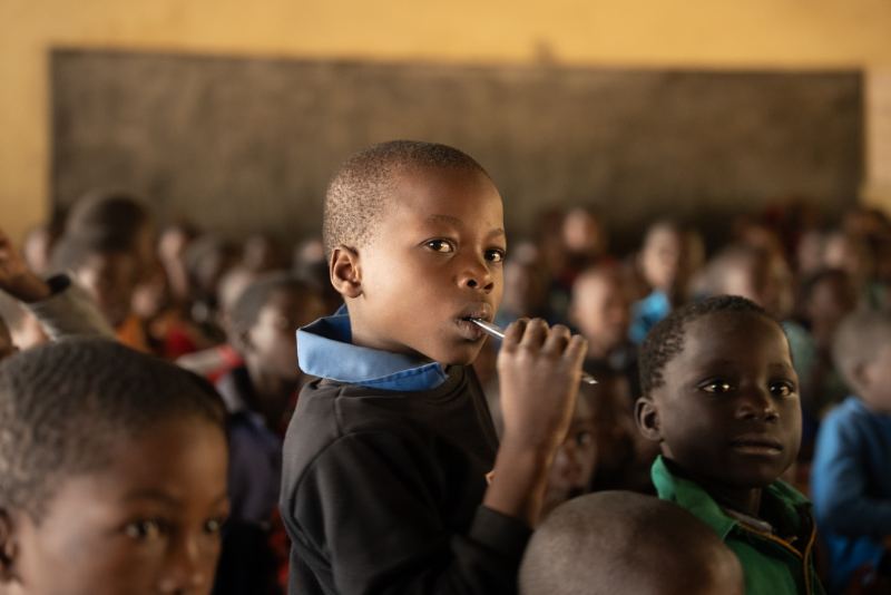 Boy in a classroom