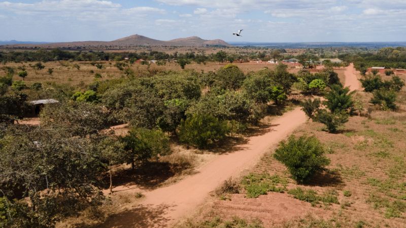 Wide aerial of the Malawi landscape