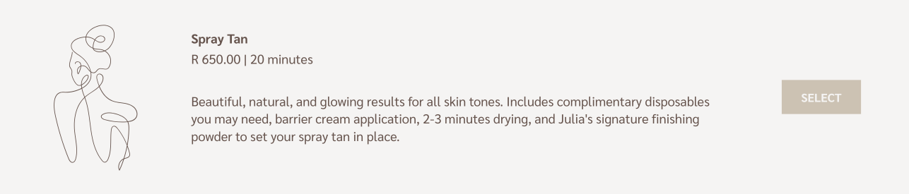 Studio Service - Spray Tan