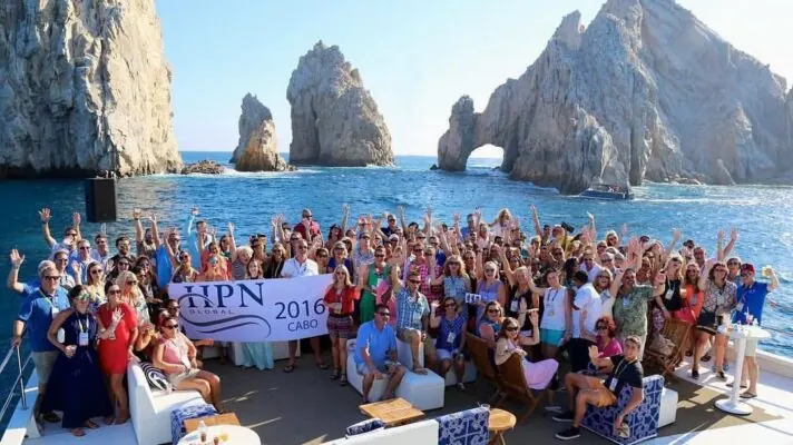 Jennifer Gale with the HPN group on the beach