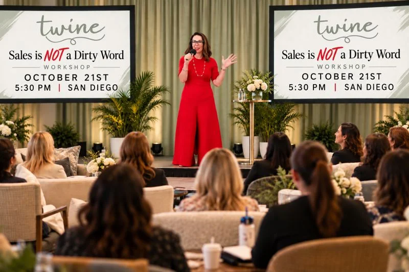 Mandi Graziano speaking on stage