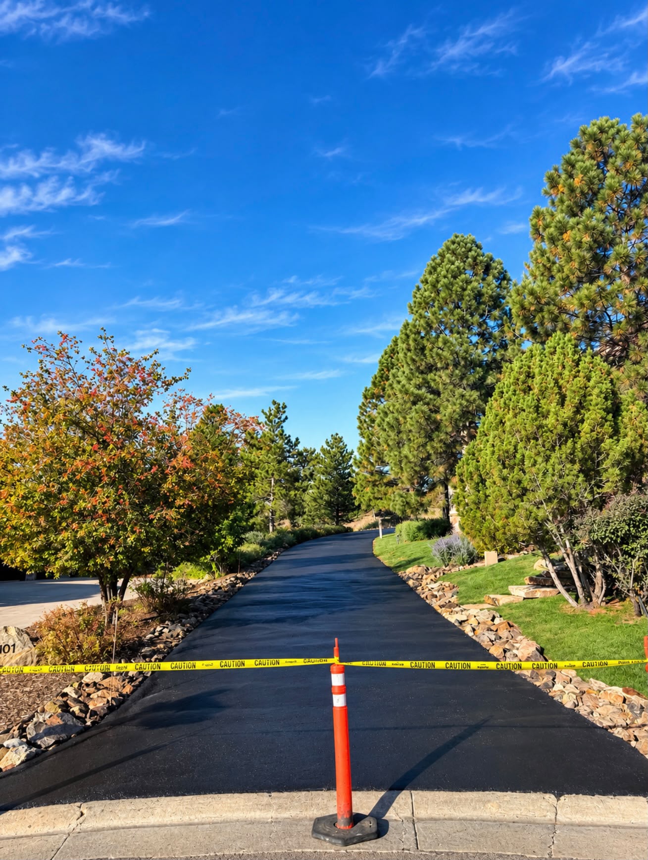 Recent asphalt job by Elite Asphalt Specialties