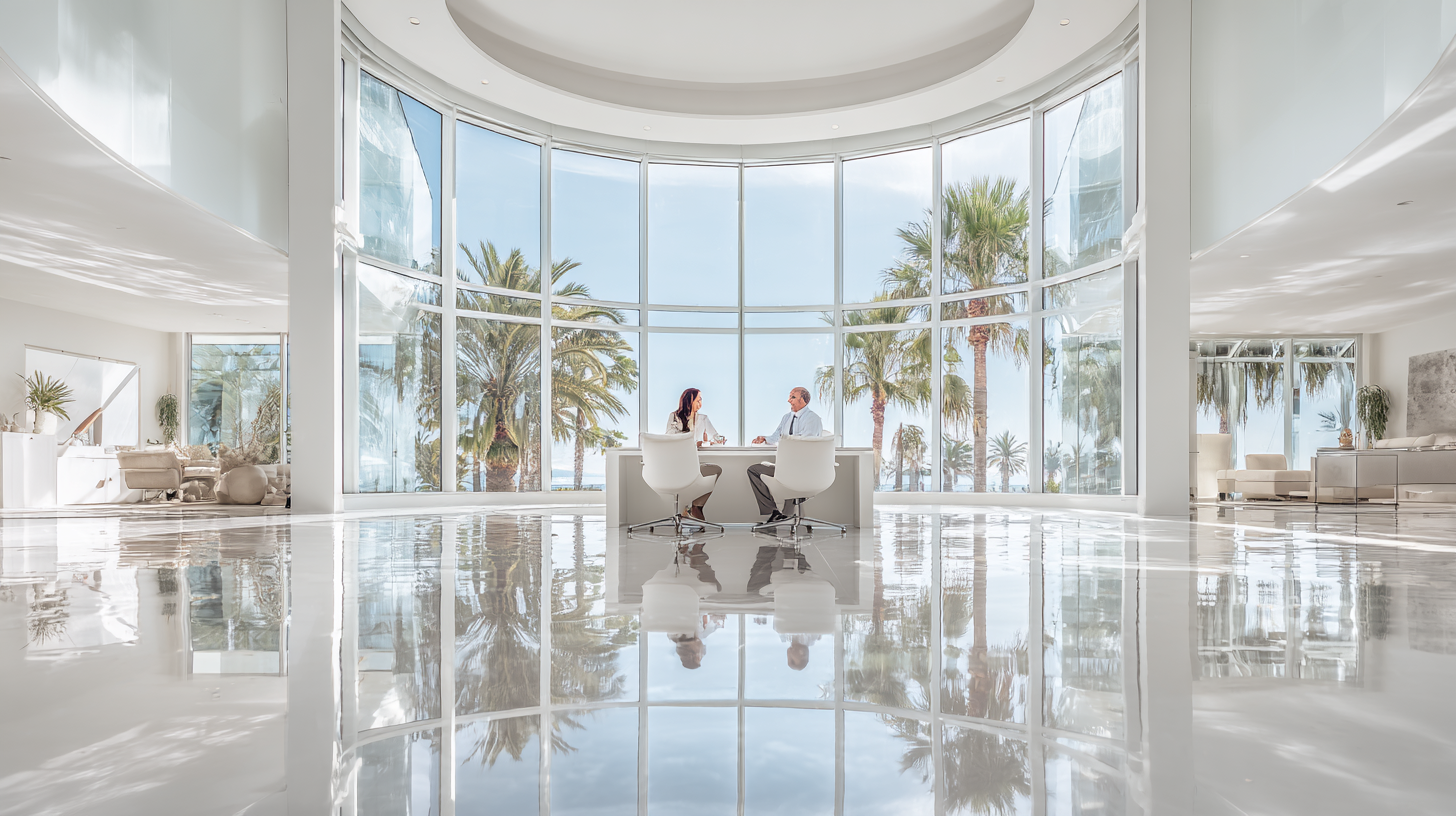 Mobile notary arriving at a Tampa Bay waterfront property, reflecting luxury real estate and local white glove service Mobile notary arriving at a Tampa Bay waterfront property, reflecting luxury real estate and local white glove service