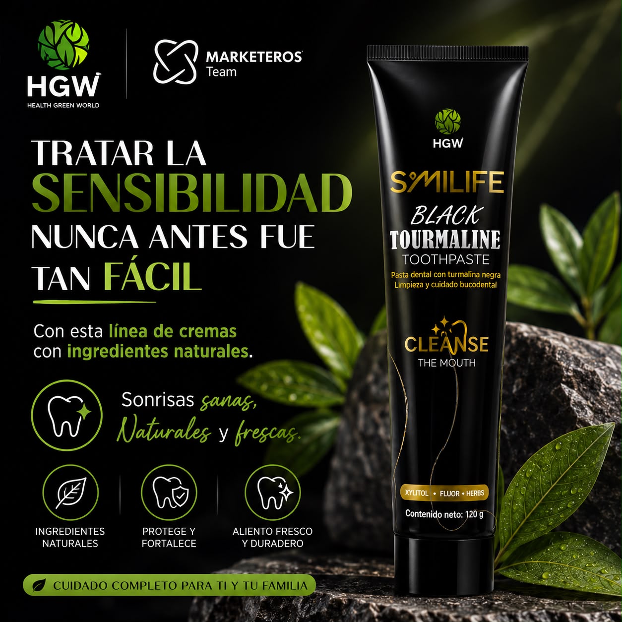 Crema Dental Turmalina Negra