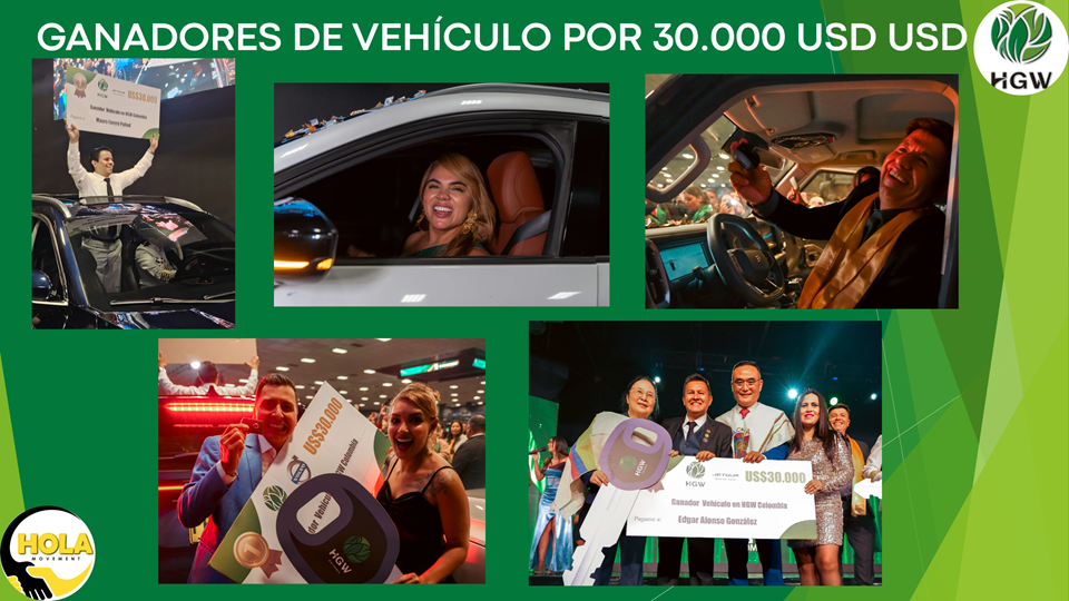 Ganadores de vehículo por US$30.000