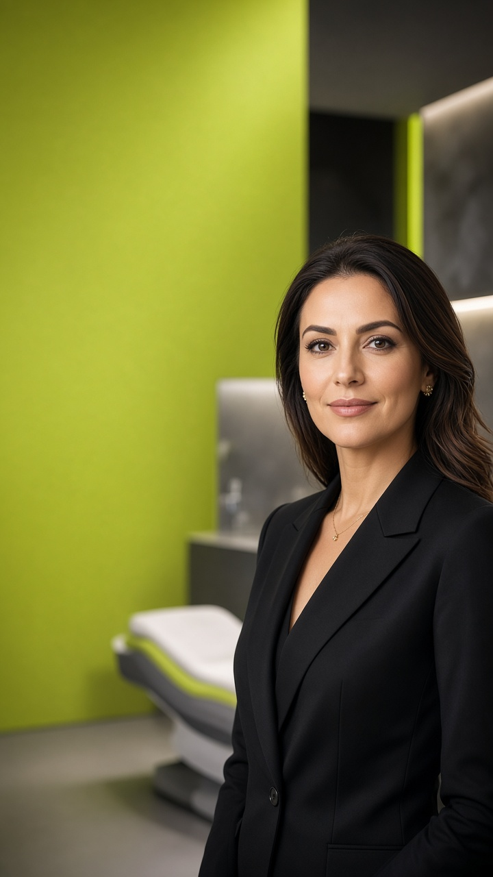 Ambitious aesthetic clinic owner representing the Founding Clinic Partner Programme