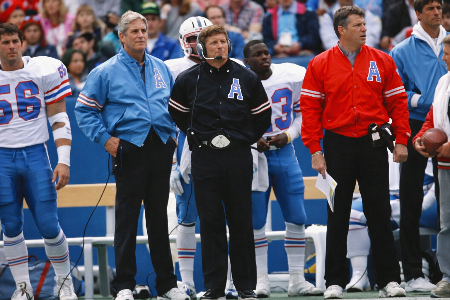 Coach Glanville with the Houston Oilers Coach Glanville with the Houston Oilers
