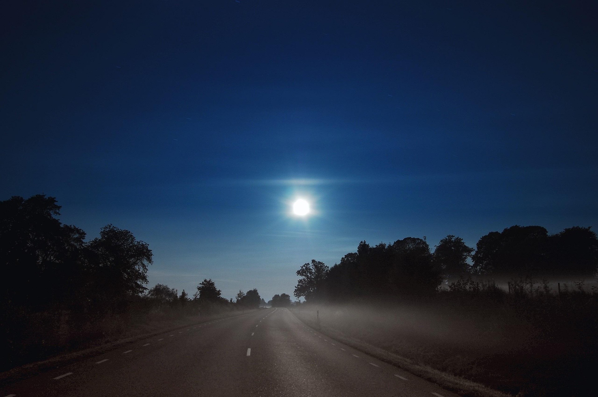 Country road at night Country road at night