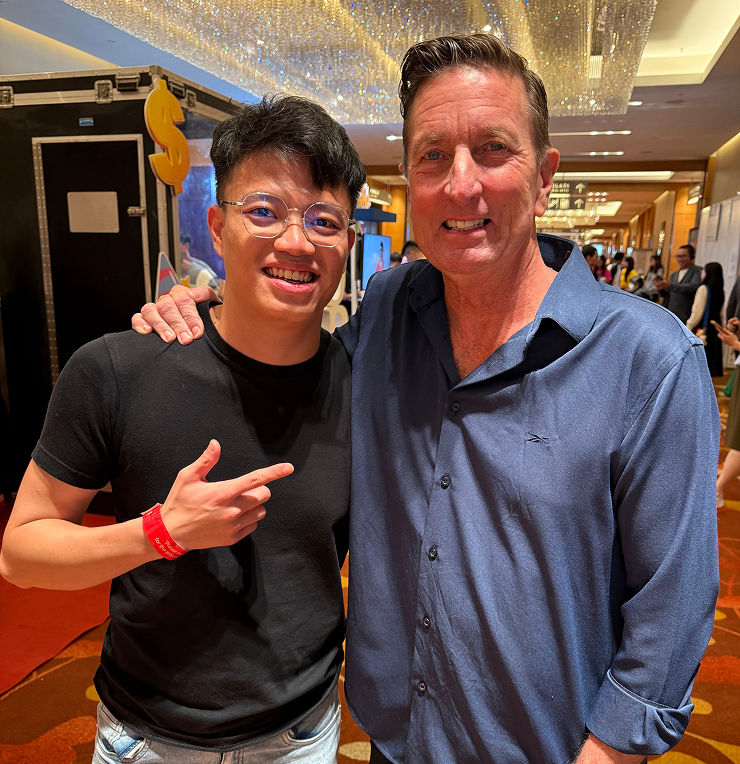 Kingsley Low with Mark Anthony smiling together