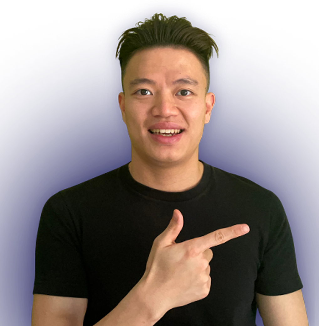 Kingsley Low is smiling with pose