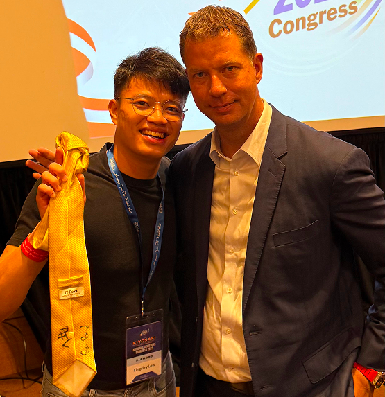 Kingsley Low with Reshvin smiling together