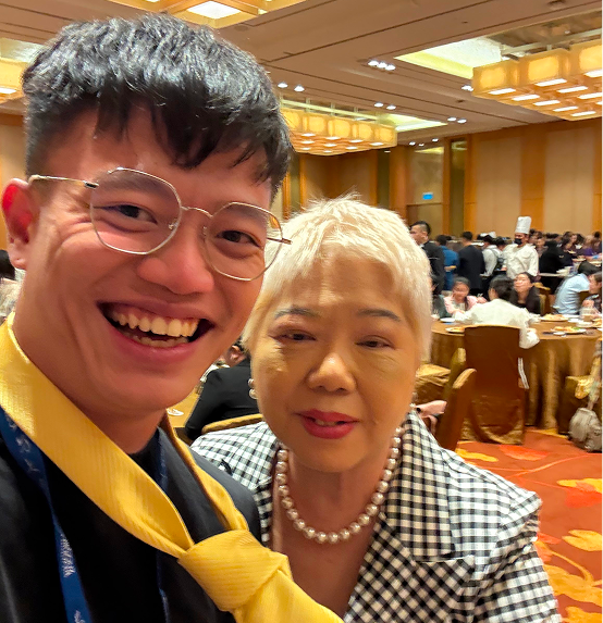 Kingsley Low with Veronica Tan smiling together