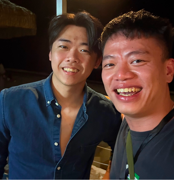 Kingsley Low with Wong Chui Ling smiling together