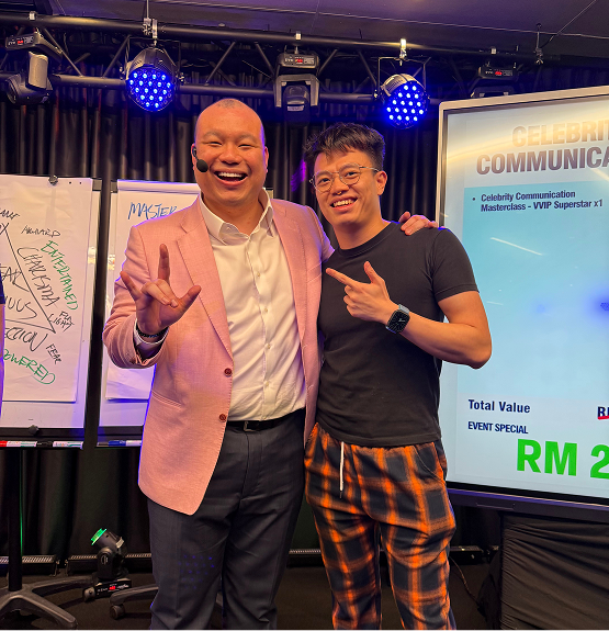 Kingsley Low with David Chua smiling together