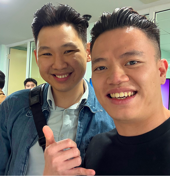 Kingsley Low With Meng Teck smiling together