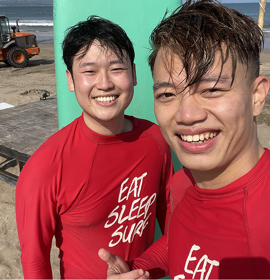 Kingsley Low with Ming Chun smiling together