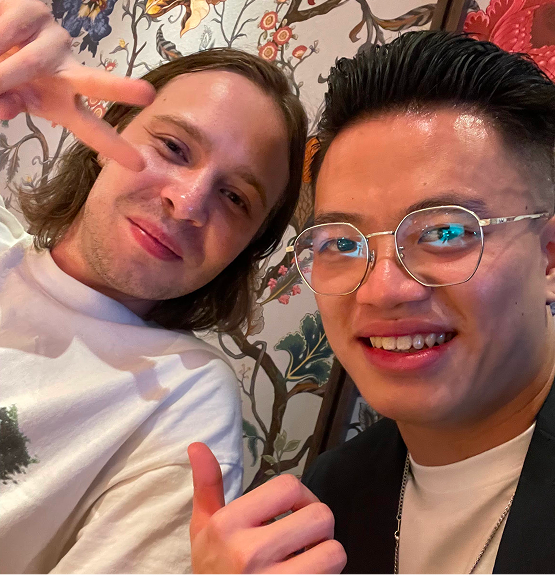 Kingsley Low With Rapper Offset smiling together