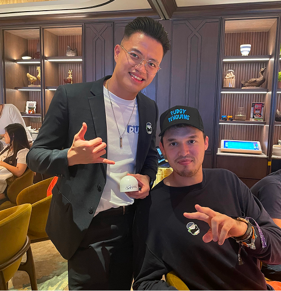 Kingsley Low with Luca Netz smiling together