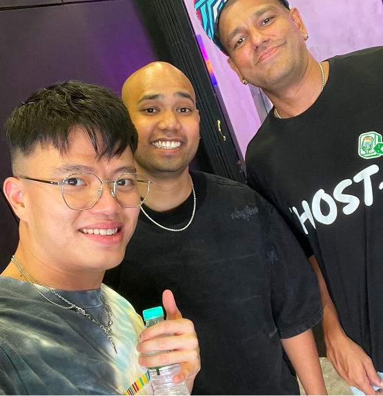 Kingsley Low with Sangeet Singh smiling together