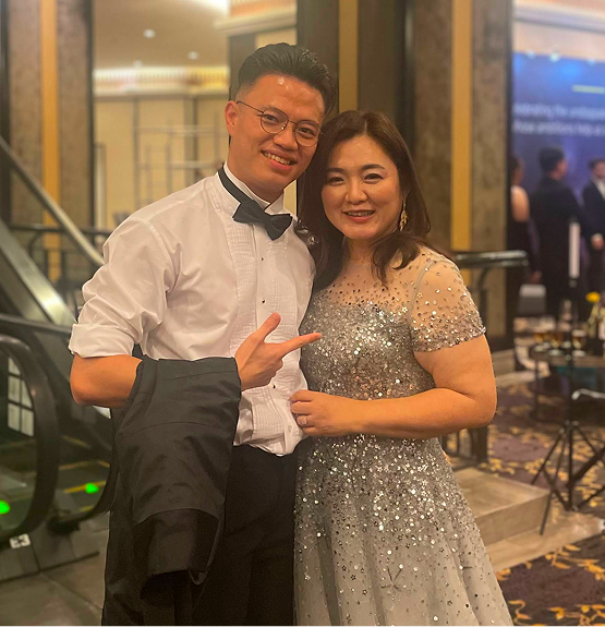 Kingsley Low With Anna Teo smiling together