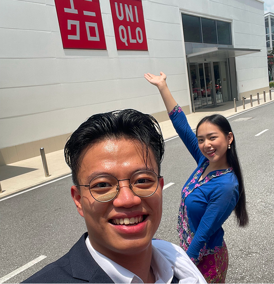 Kingsley Low with Nicole Yap smiling together