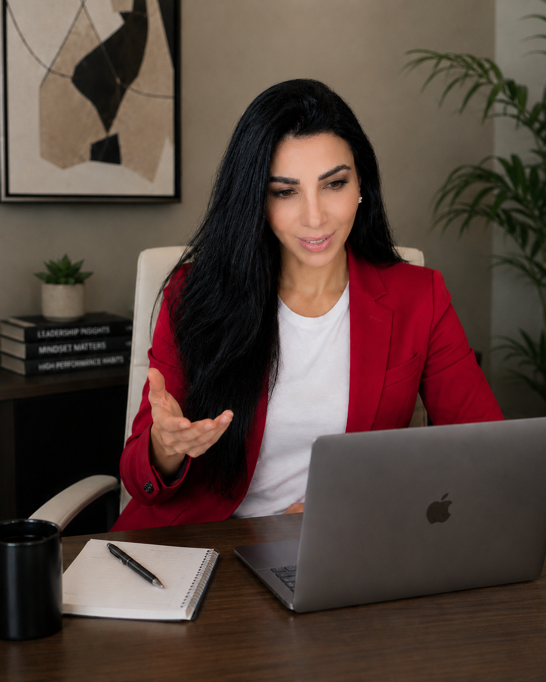 Hala M. Saab coaching a client