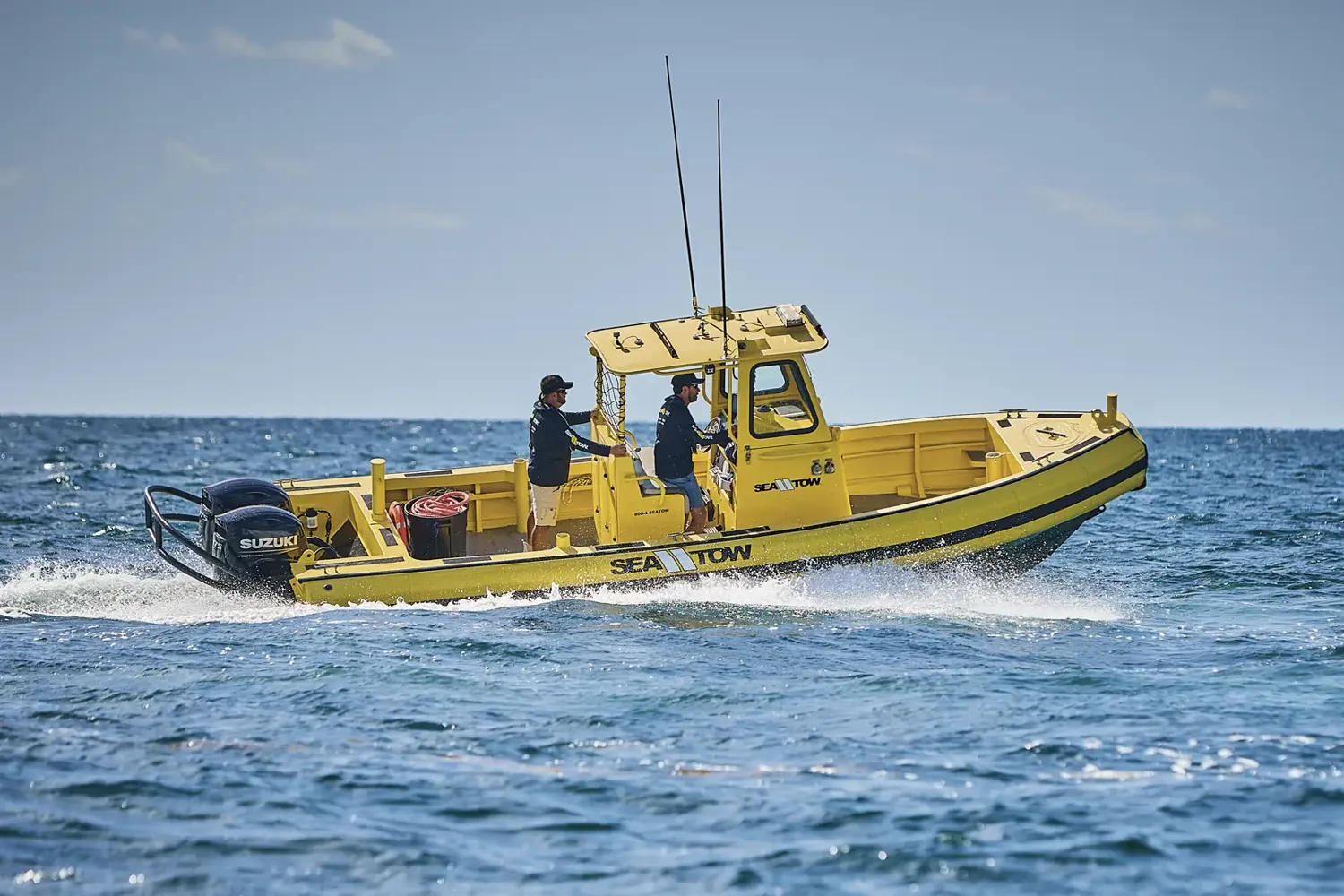 Marine tow boat on the sea