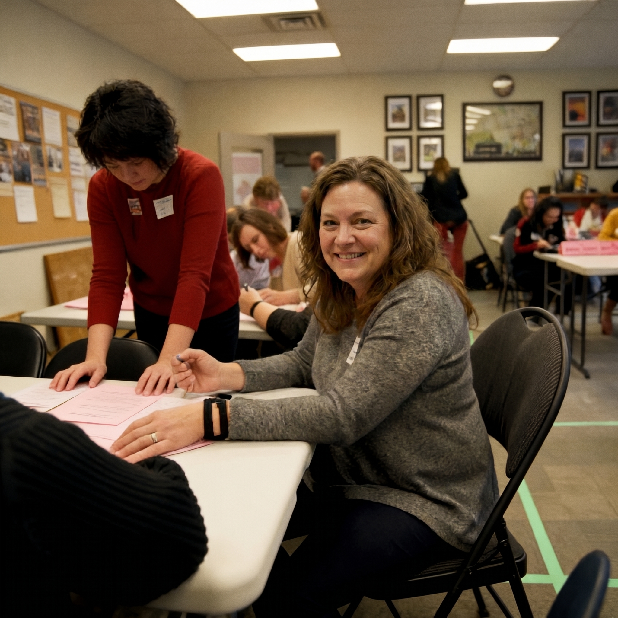 Leaders in the thick of the workshop exercise