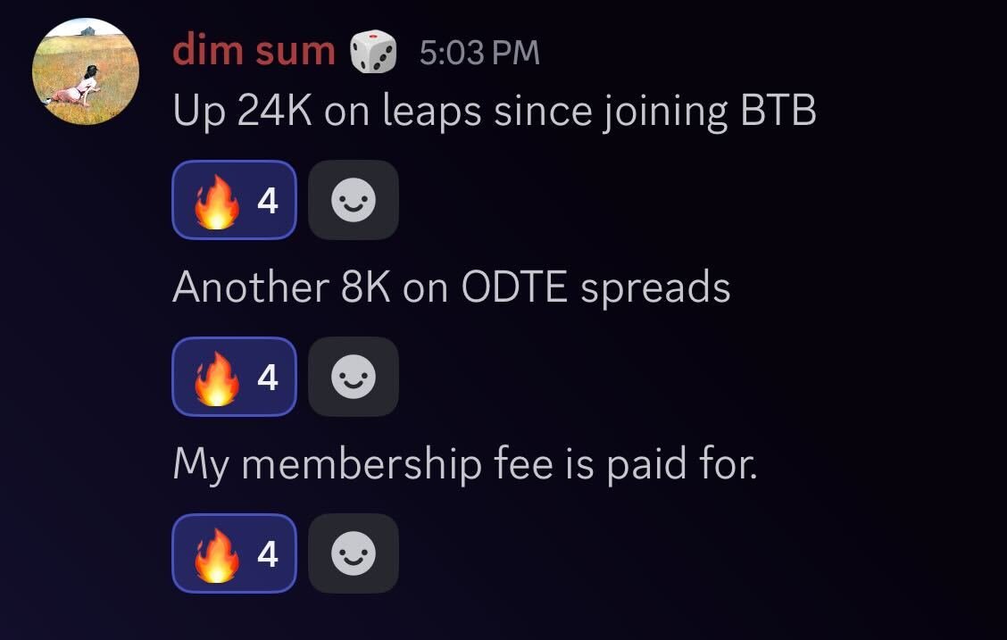 Woodie up 24K on LEAPs since joining BTB