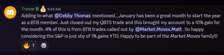 Trevor B 10% gain for the month from BTB trades
