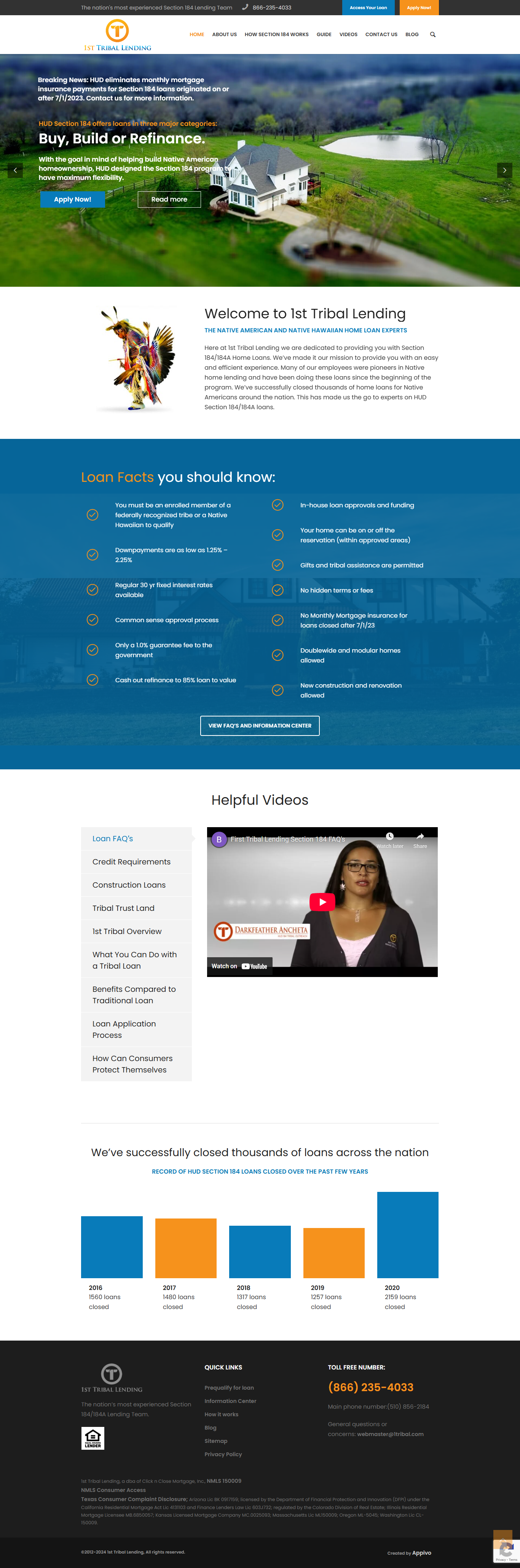 1Tribal mortgage and financial solutions funnel design