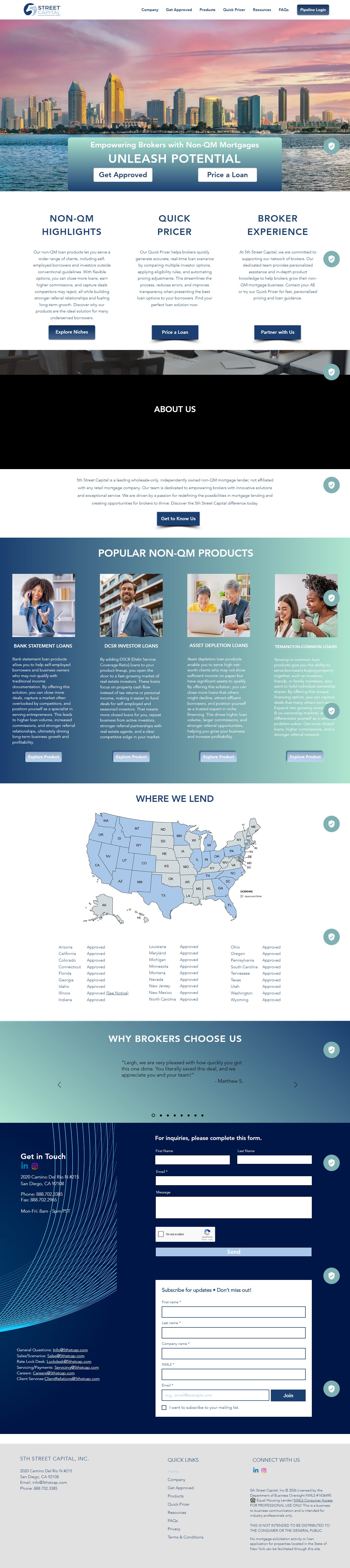 Fifth Street Capital real estate lending funnel design